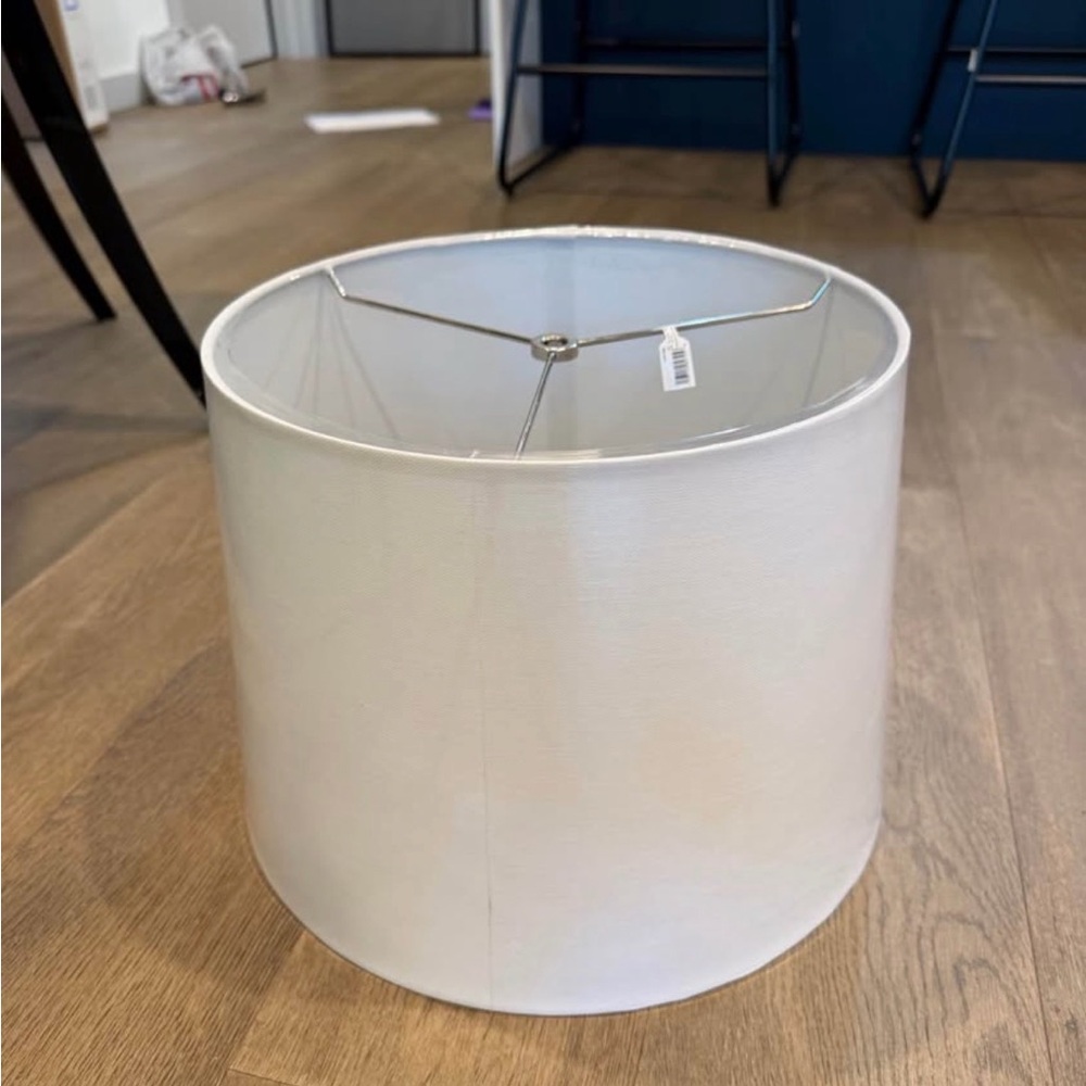 White Tapered Drum Medium Table Lamp Shade, 12x14x10